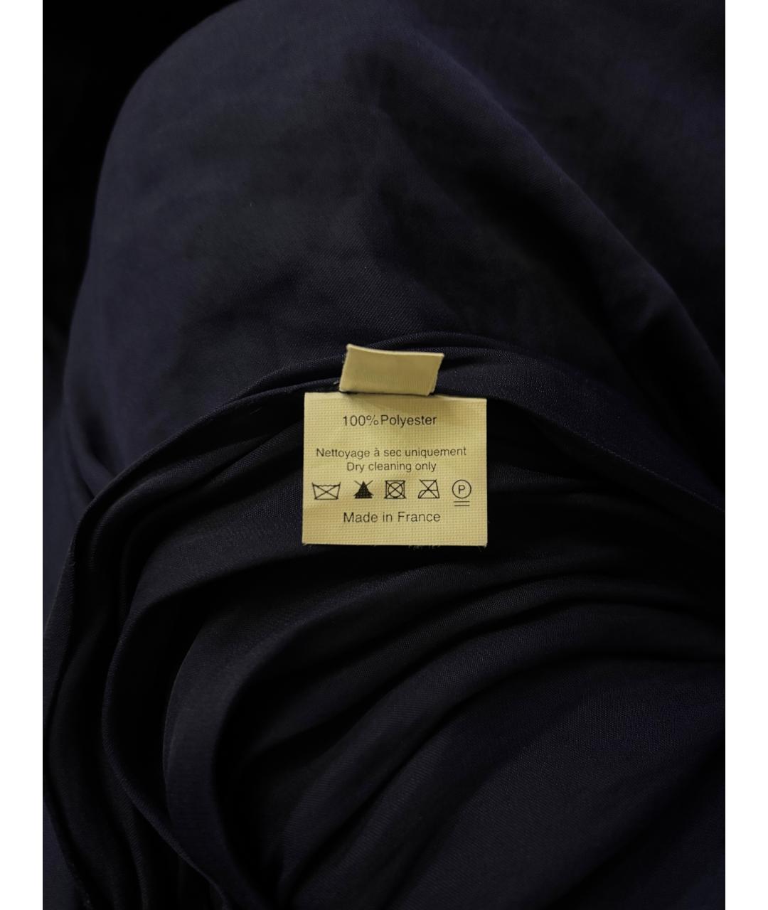 LANVIN Темно-синяя полиэстеровая юбка макси, фото 5