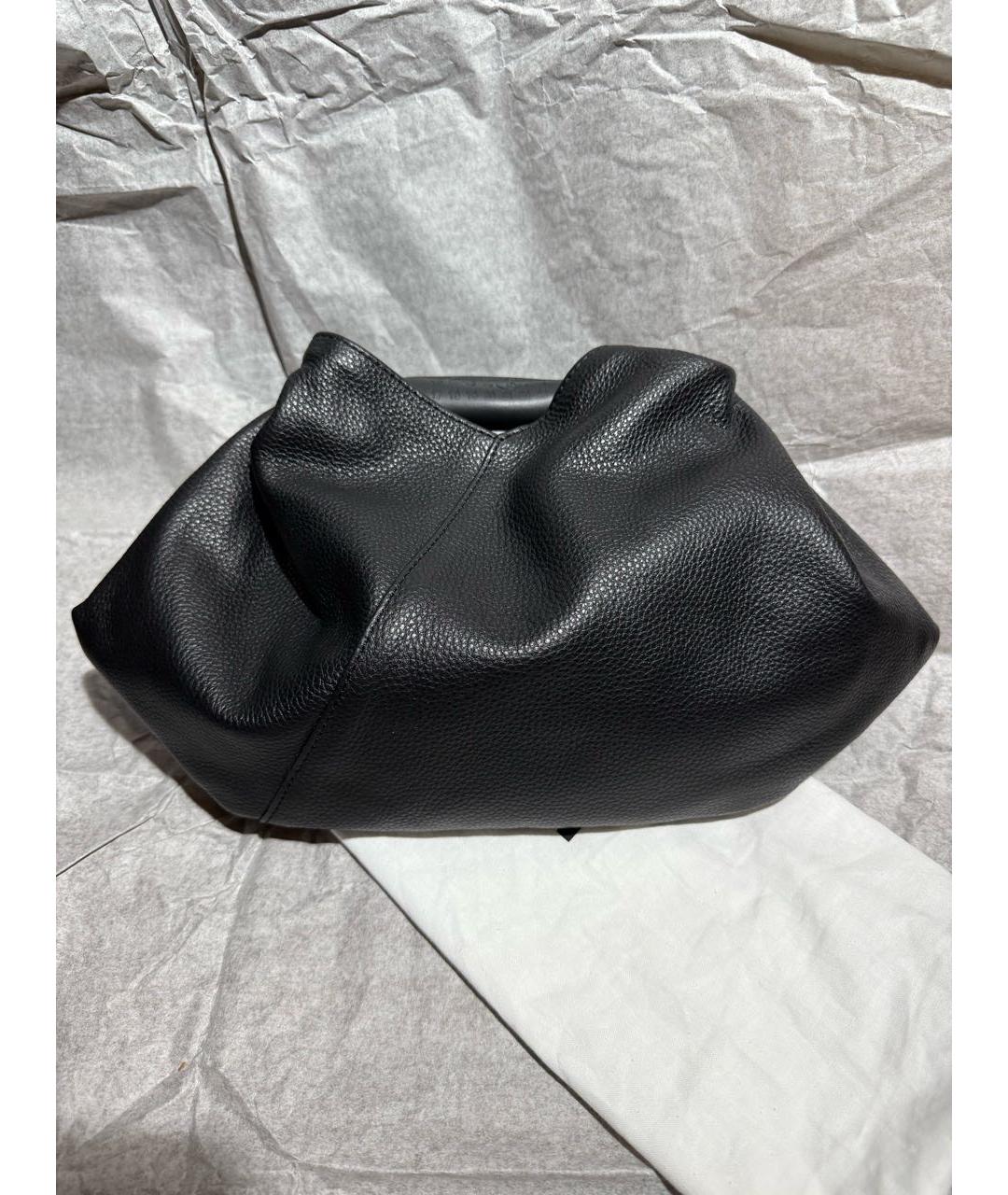 MM6 MAISON MARGIELA Черная кожаная сумка с короткими ручками, фото 6