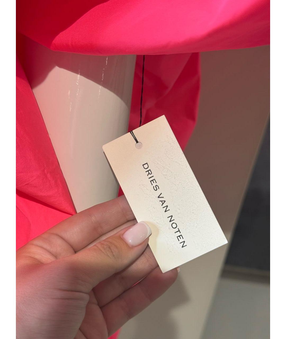DRIES VAN NOTEN Розовое хлопковое коктейльное платье, фото 4