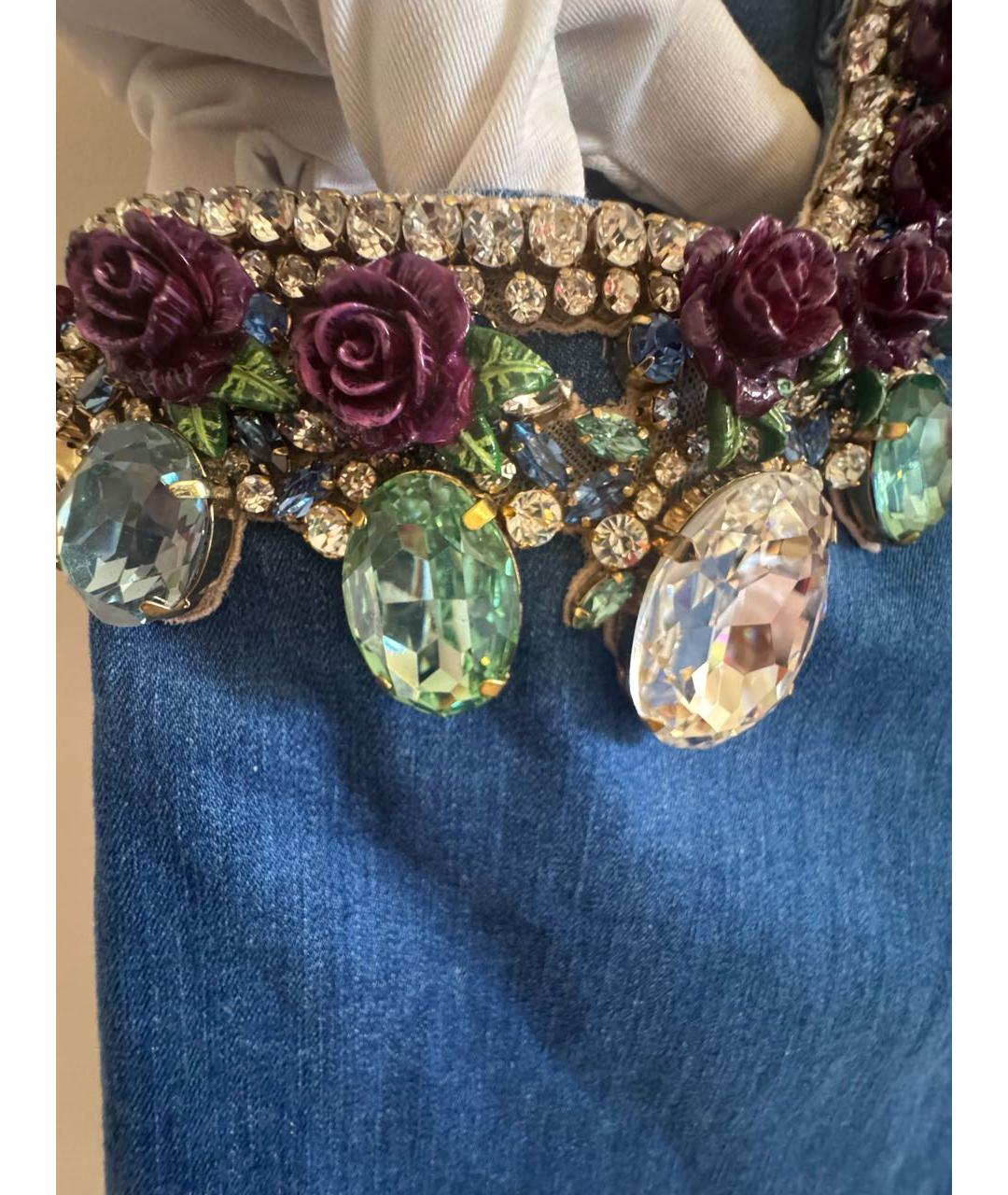 CHRISTIAN DIOR Синяя хлопковая юбка мини, фото 8