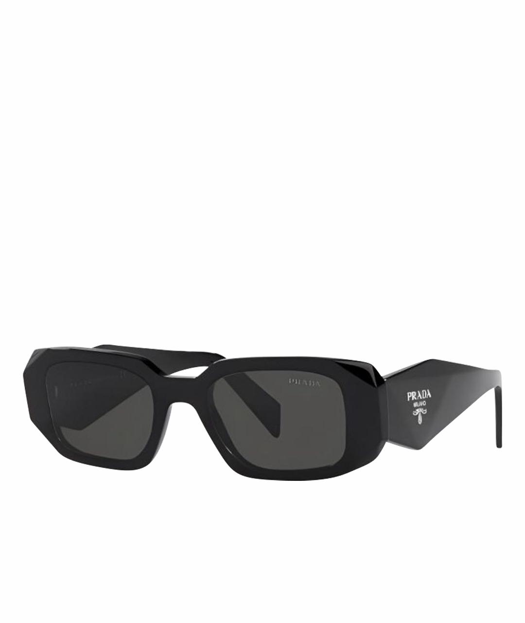 PRADA Черные пластиковые солнцезащитные очки, фото 1