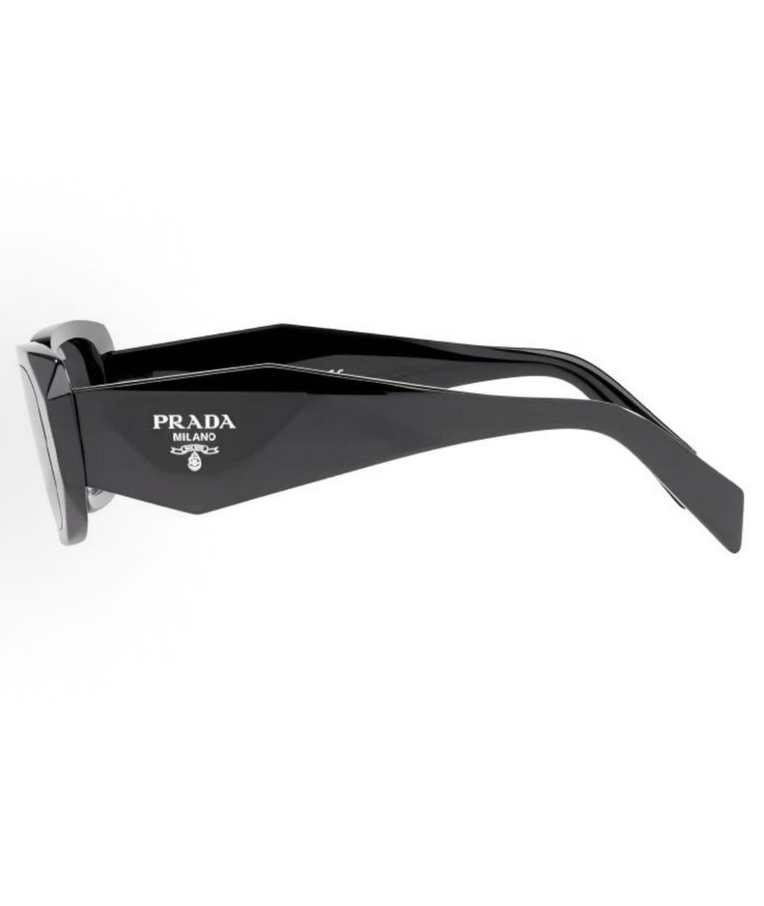 PRADA Черные пластиковые солнцезащитные очки, фото 3