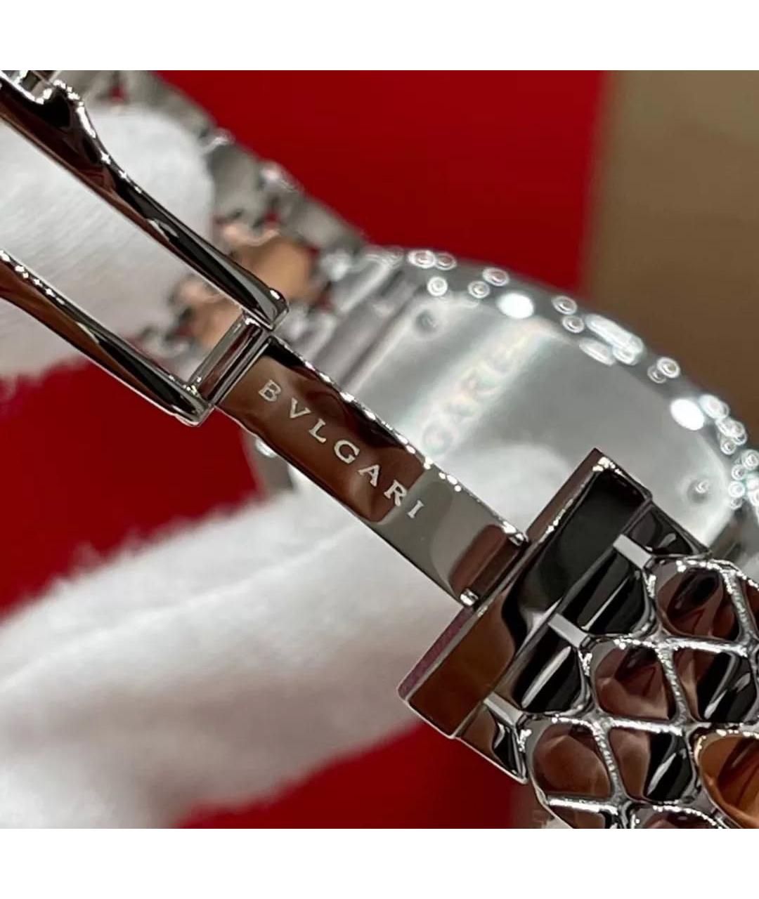 BVLGARI Белые часы из розового золота, фото 7