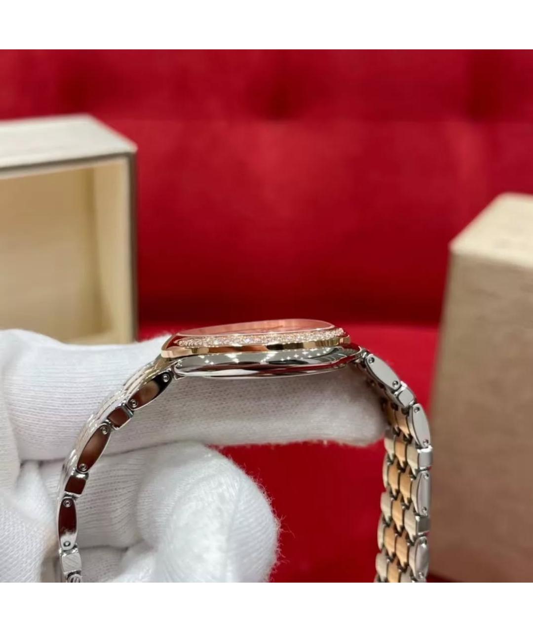 BVLGARI Белые часы из розового золота, фото 5