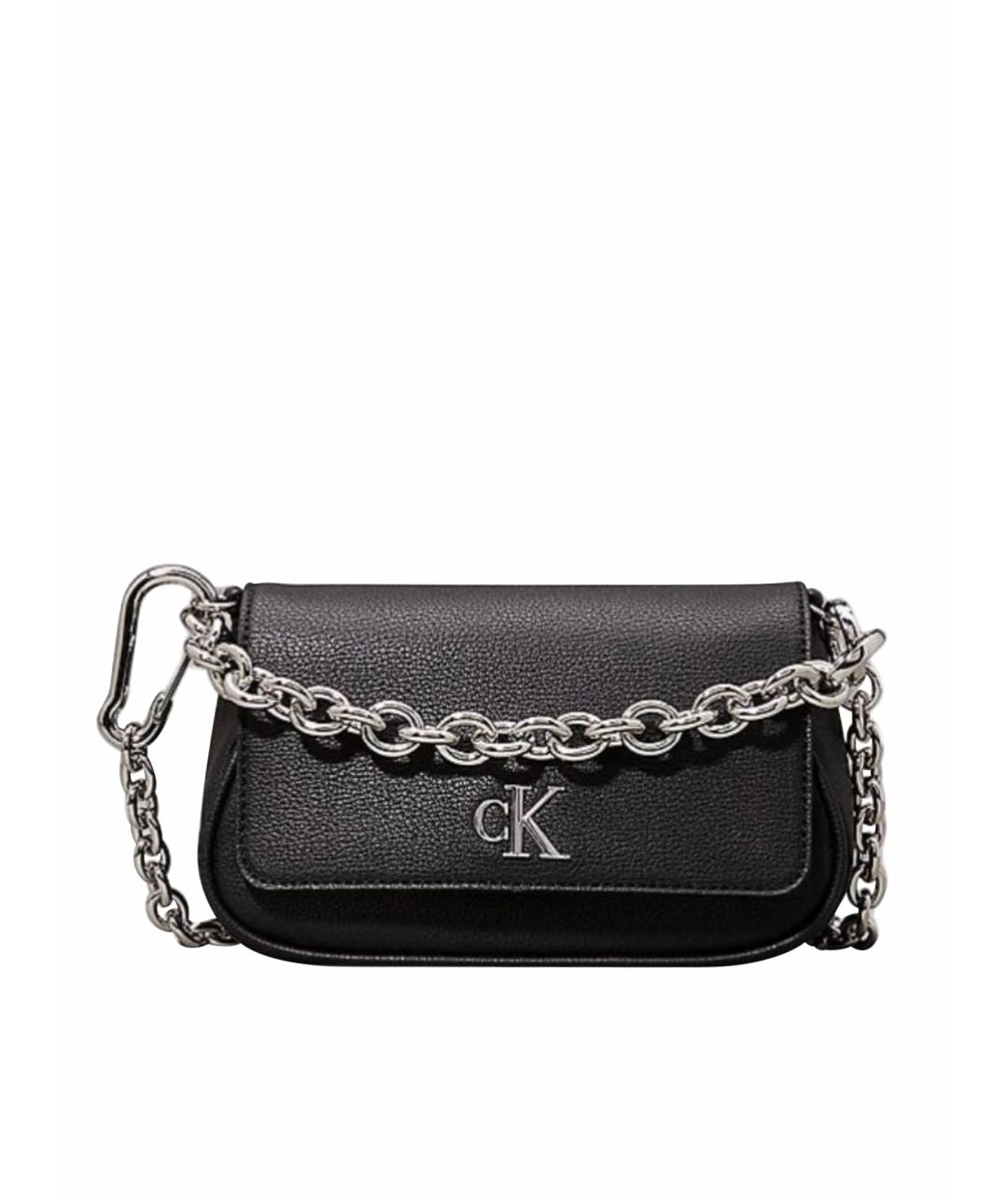 CALVIN KLEIN Черная тканевая сумка через плечо, фото 6