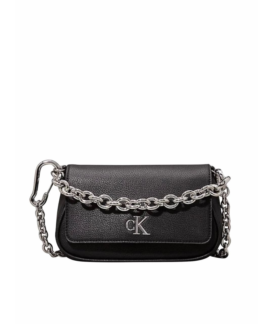 CALVIN KLEIN Черная тканевая сумка через плечо, фото 1