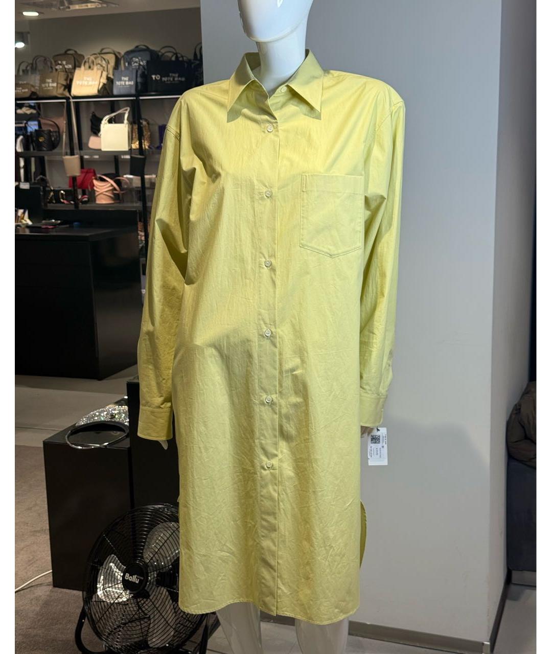 DRIES VAN NOTEN Желтое хлопковое повседневное платье, фото 5