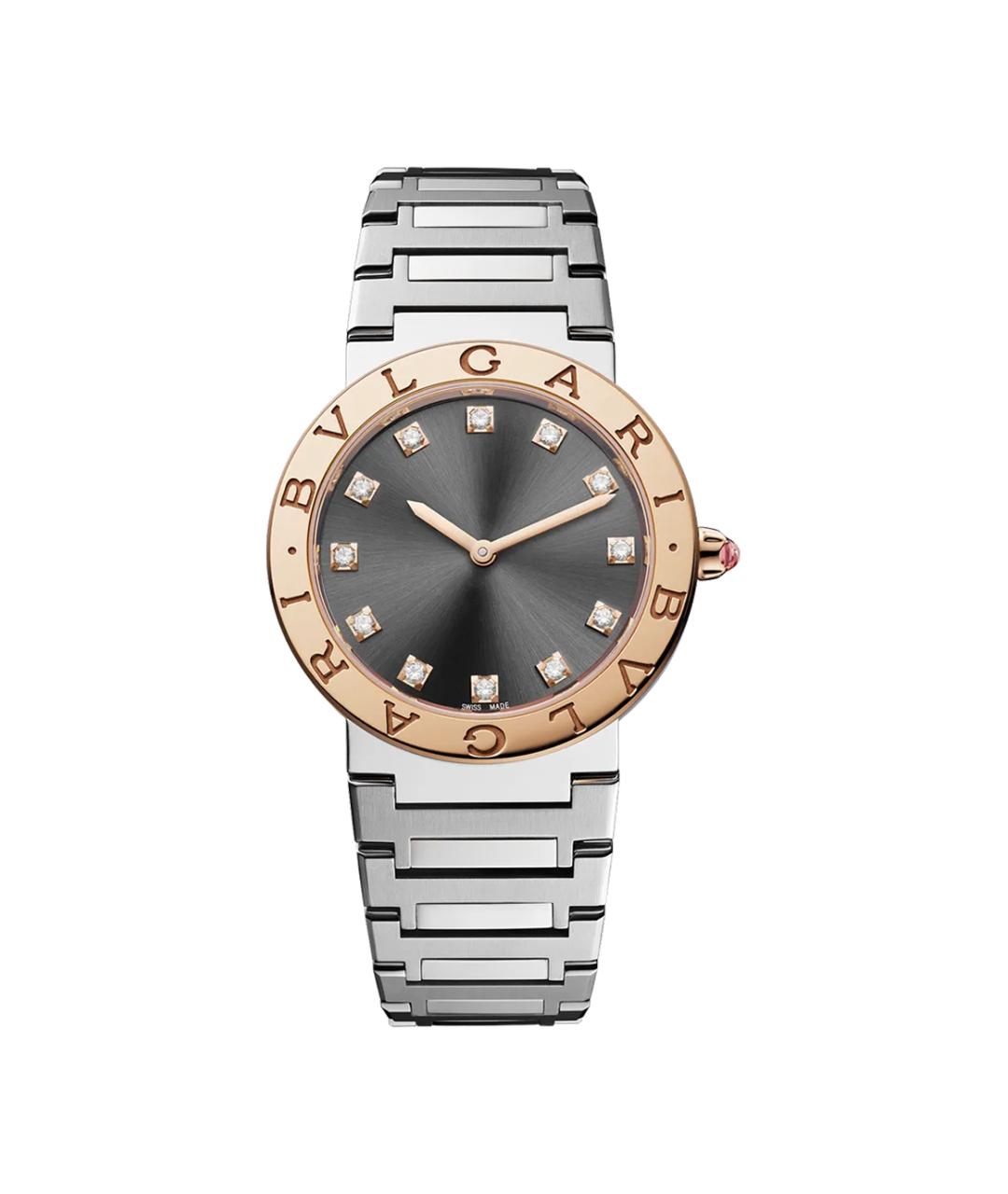 BVLGARI Серые часы из розового золота, фото 1
