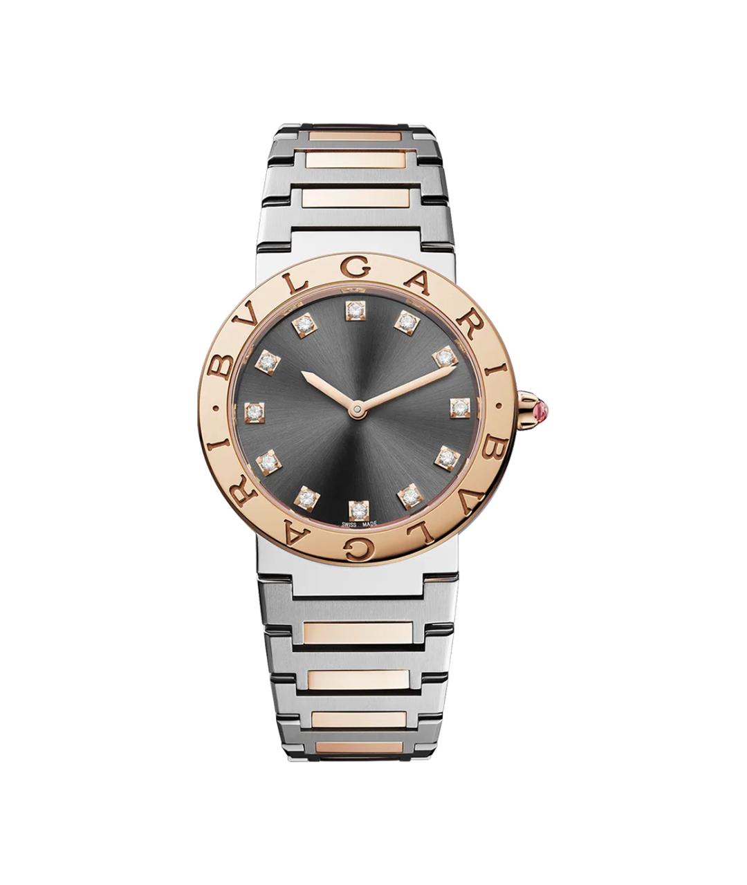 BVLGARI Серые часы из розового золота, фото 2