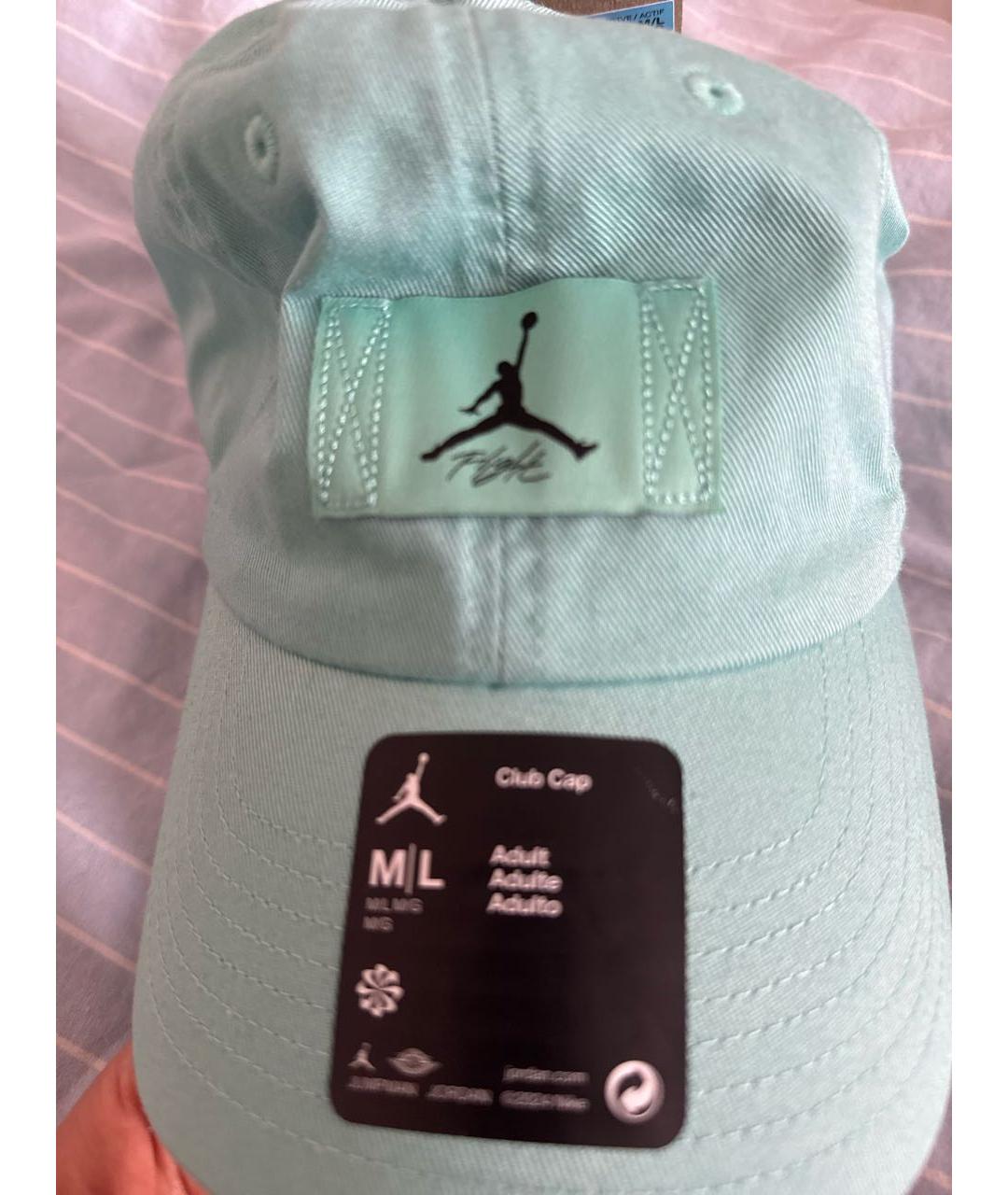 JORDAN Бирюзовая хлопковая кепка, фото 4