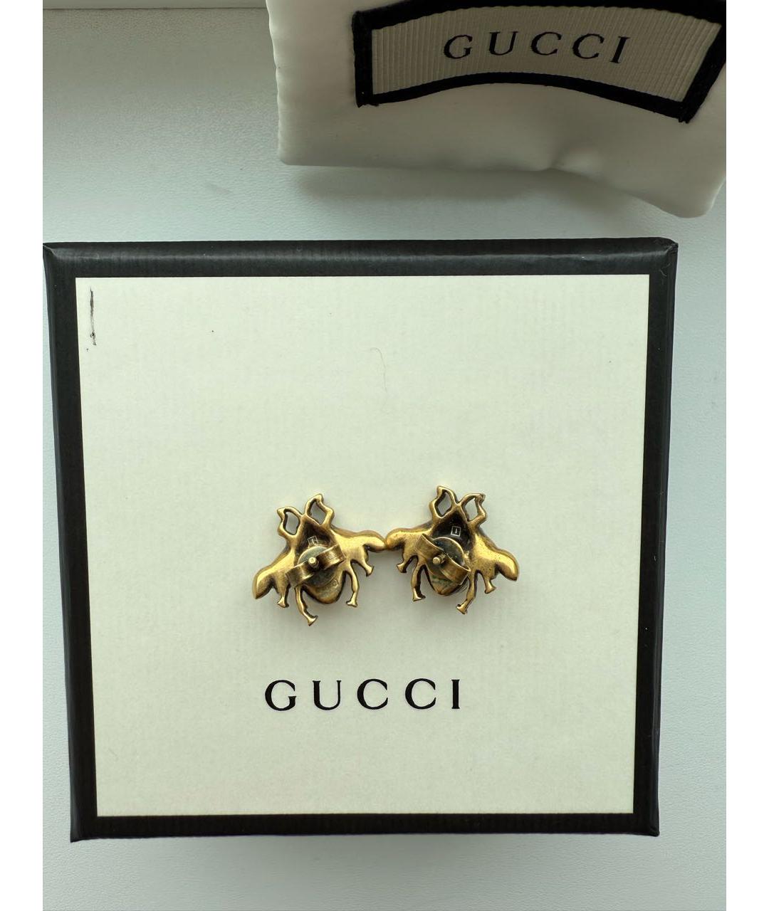 GUCCI Золотые металлические серьги, фото 3
