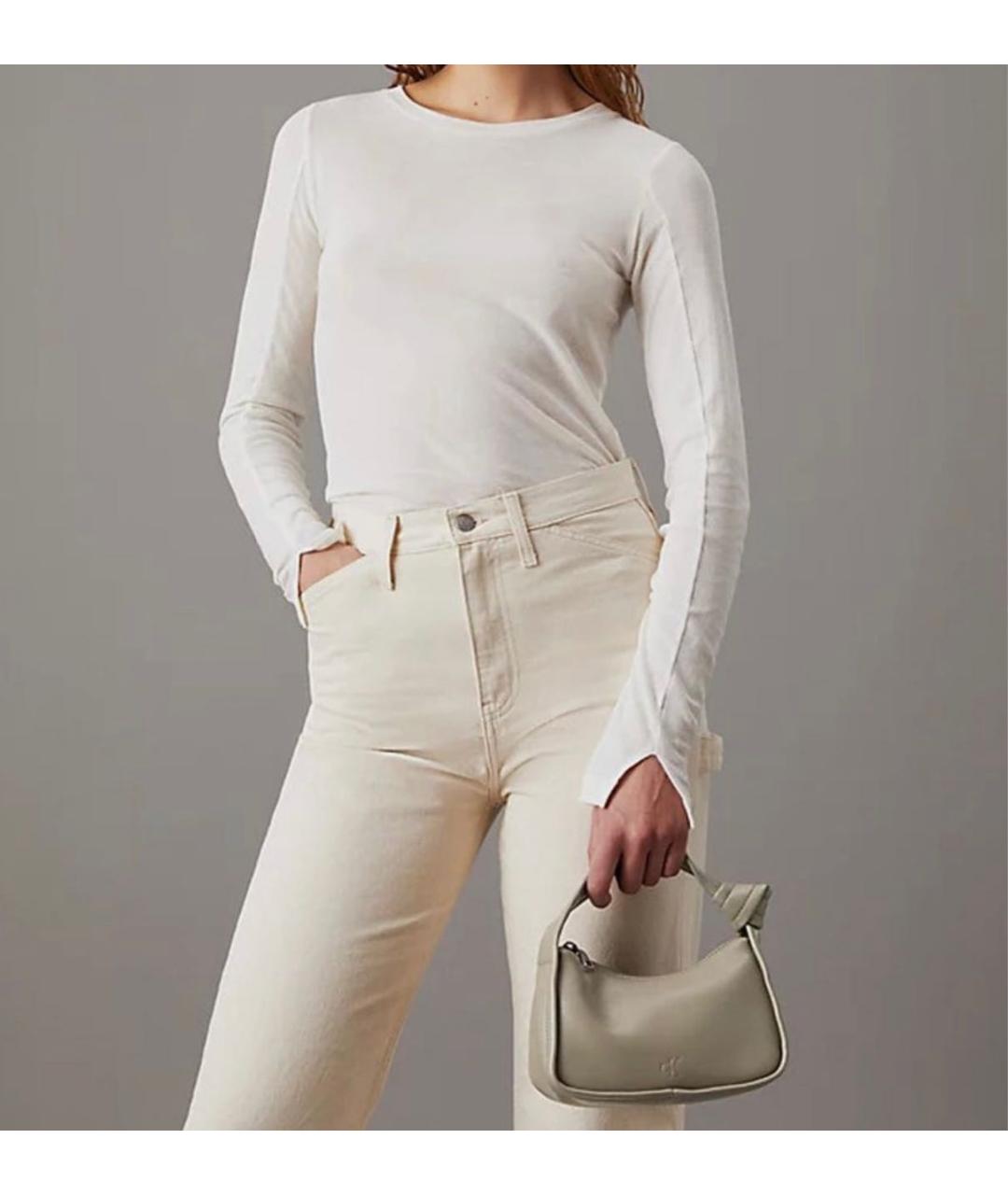 CALVIN KLEIN Зеленая тканевая сумка с короткими ручками, фото 5