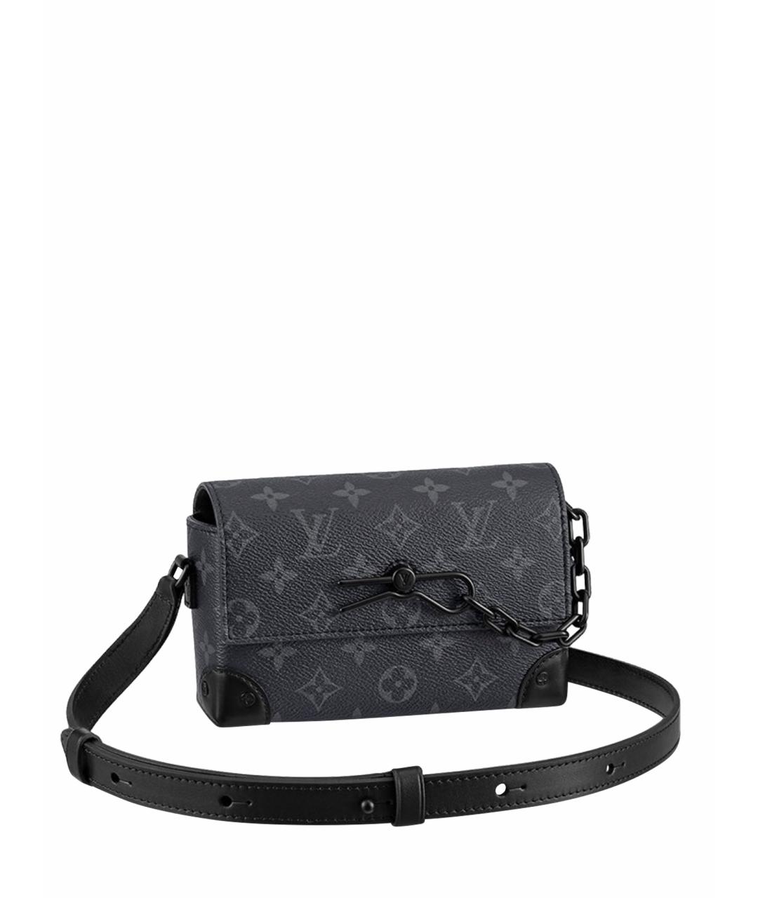 LOUIS VUITTON Антрацитовая сумка на плечо, фото 5