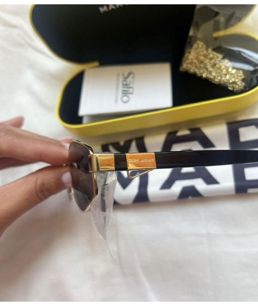 MARC JACOBS Черные металлические солнцезащитные очки, фото 7