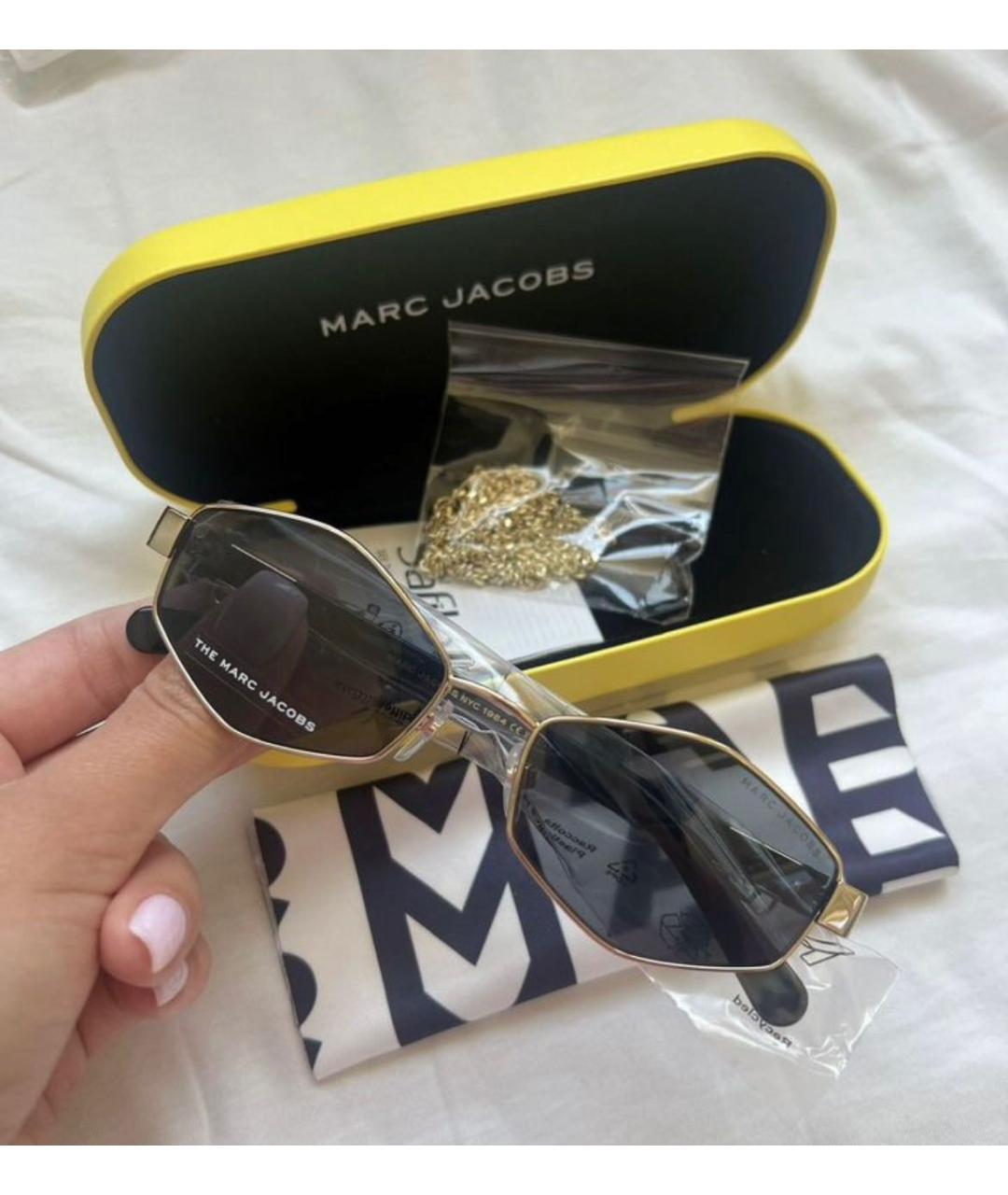 MARC JACOBS Черные металлические солнцезащитные очки, фото 8