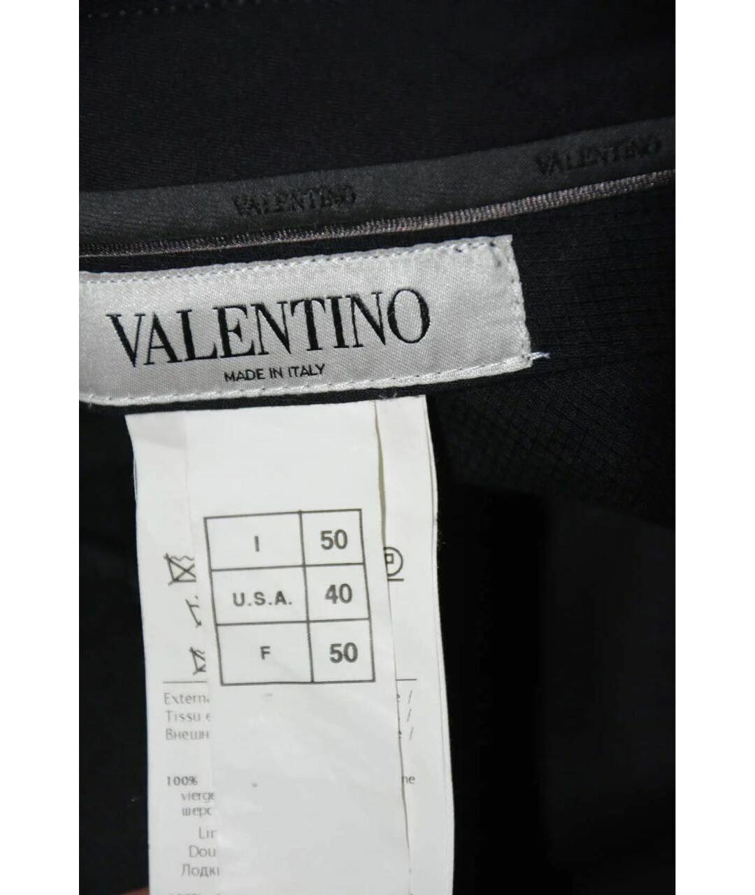 VALENTINO Черный классический костюм, фото 6