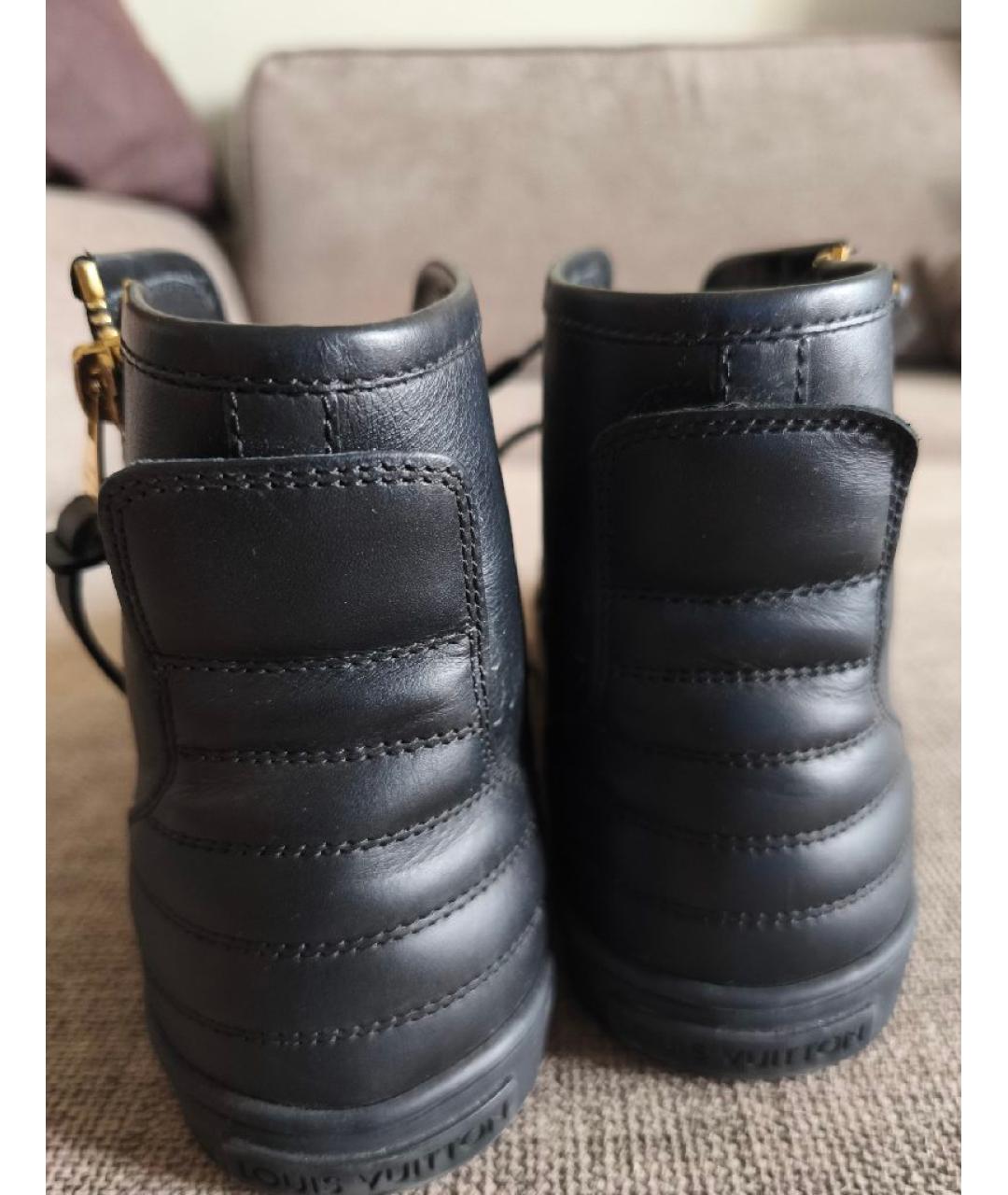 LOUIS VUITTON Черные кеды, фото 4