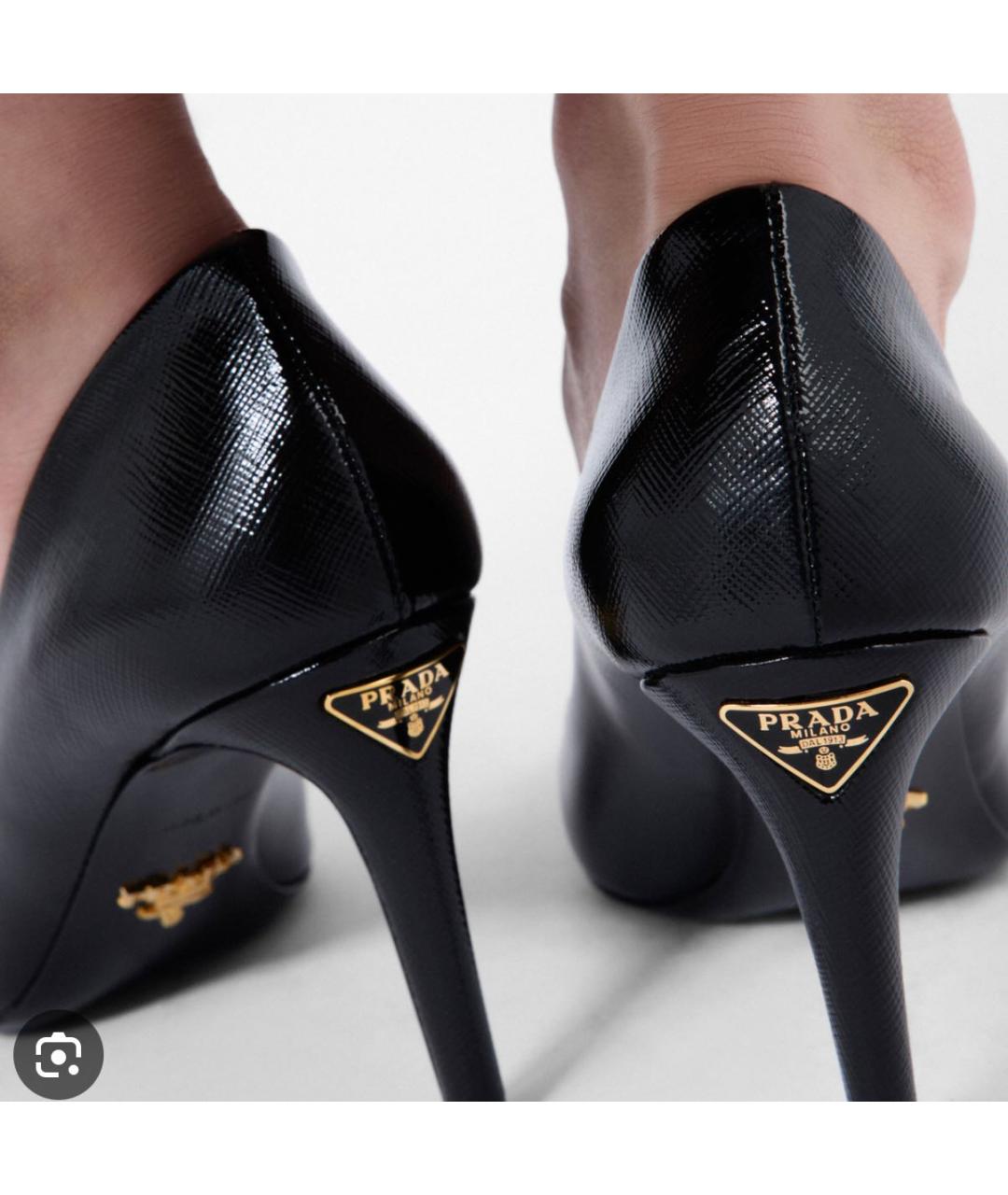 PRADA Черные кожаные туфли, фото 6