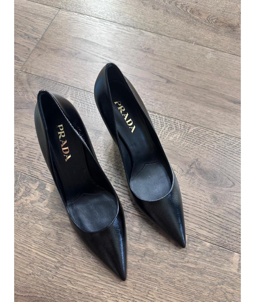 PRADA Черные кожаные туфли, фото 3