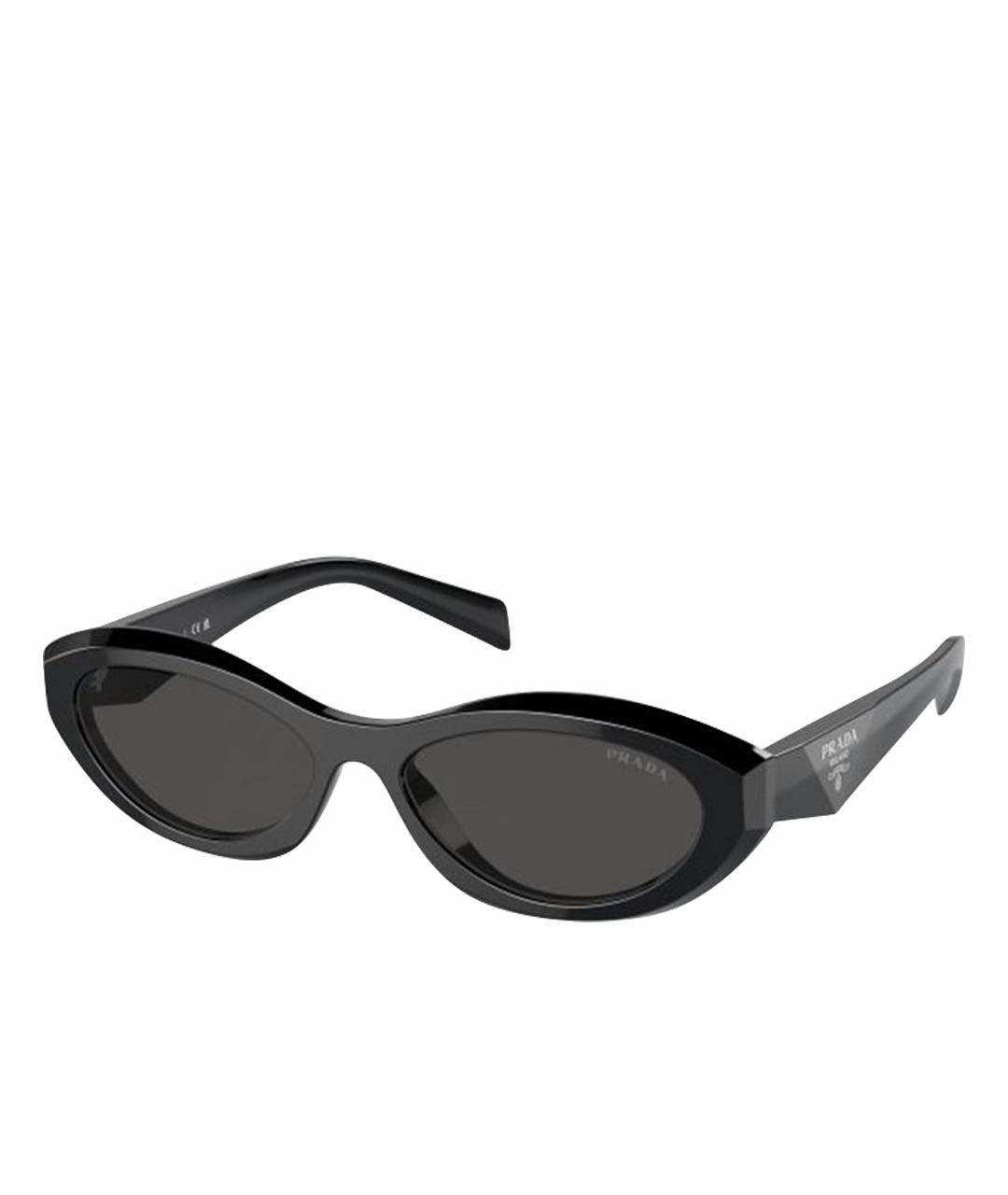 PRADA Черные пластиковые солнцезащитные очки, фото 1