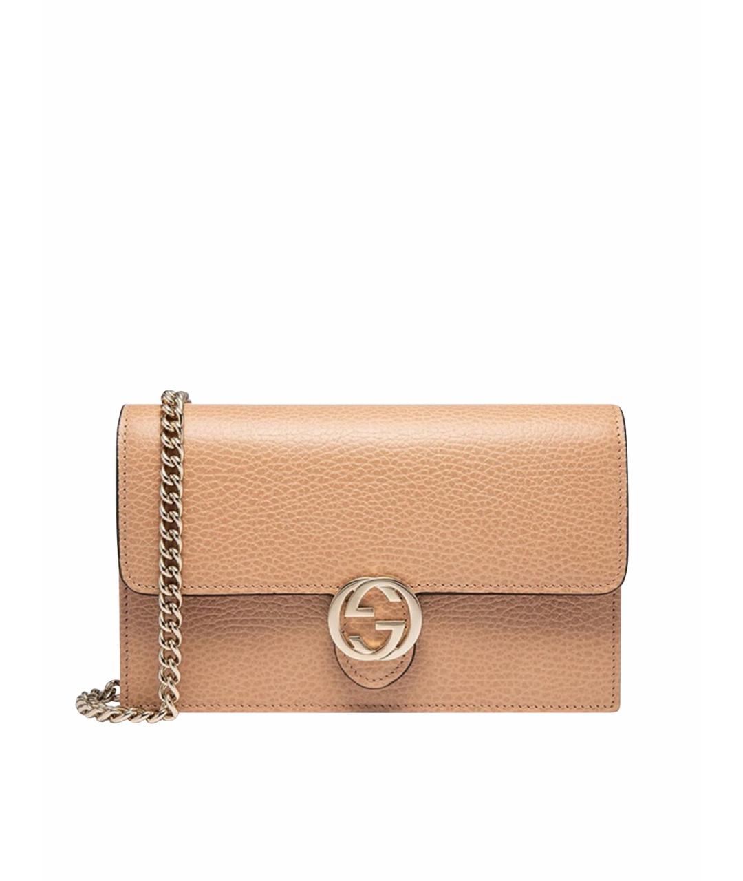 GUCCI Оранжевая кожаная сумка через плечо, фото 1