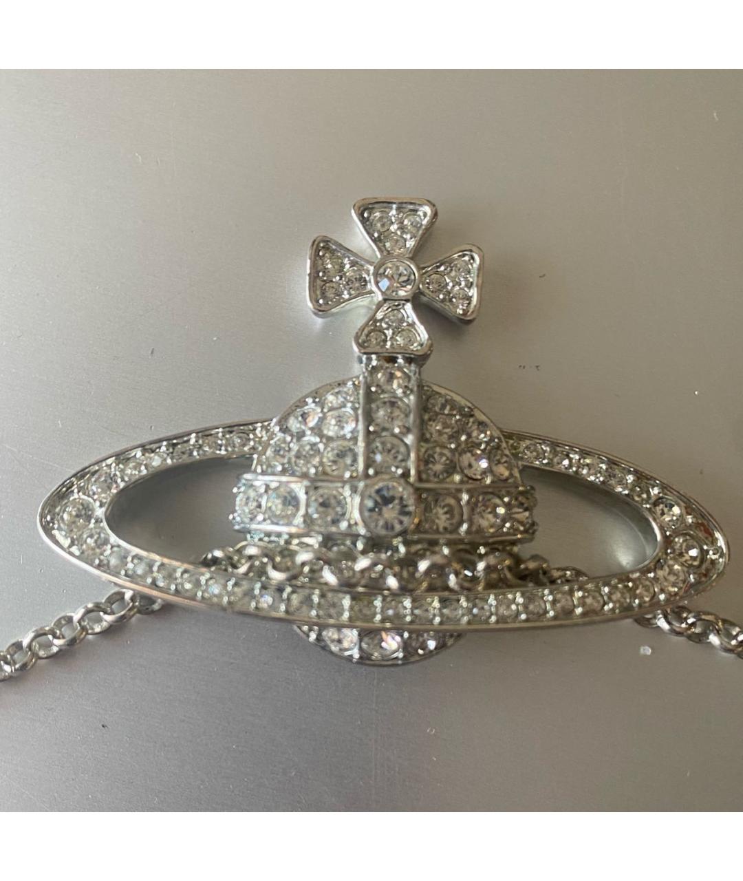VIVIENNE WESTWOOD Серебряное металлическое колье, фото 2