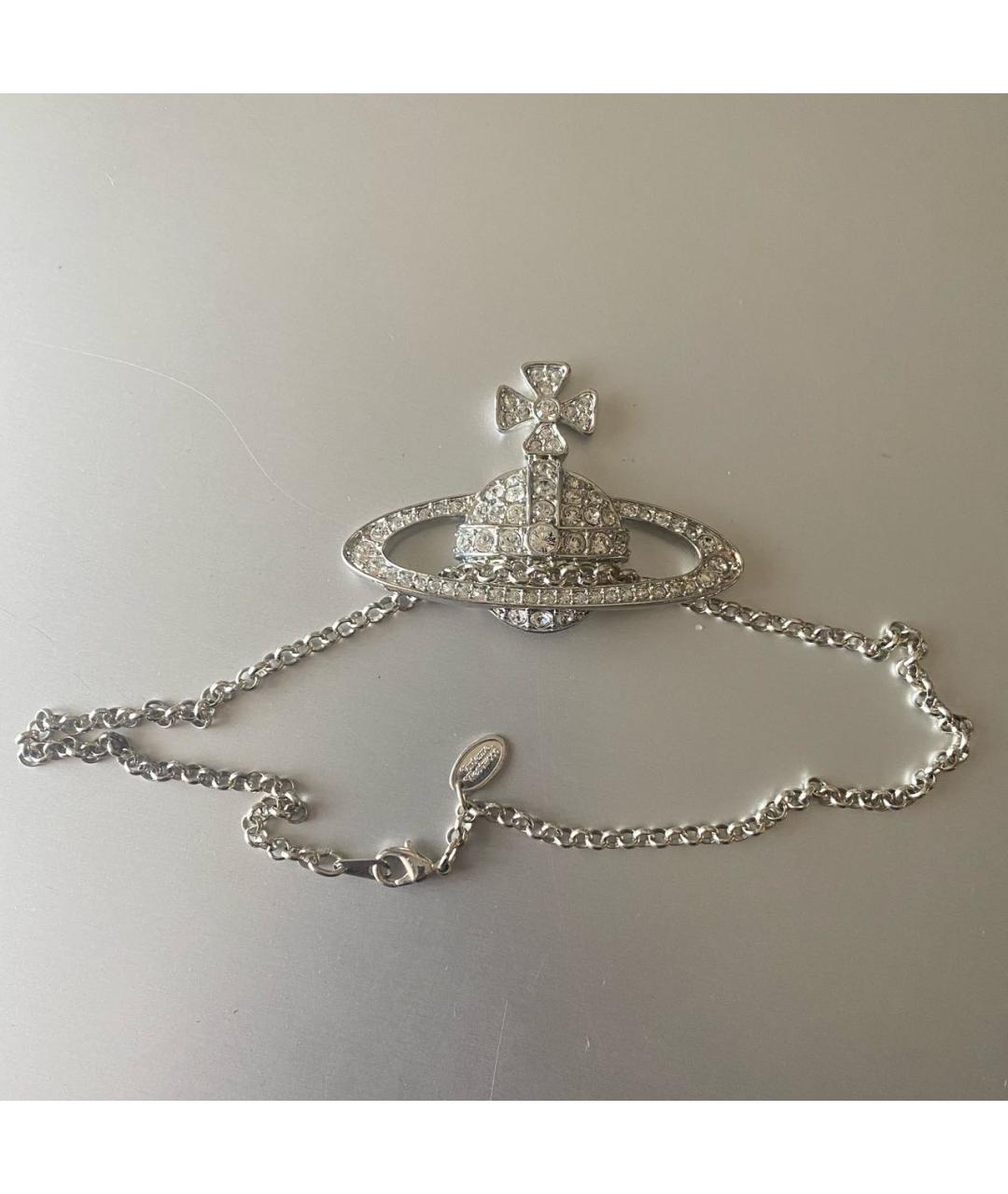 VIVIENNE WESTWOOD Серебряное металлическое колье, фото 7