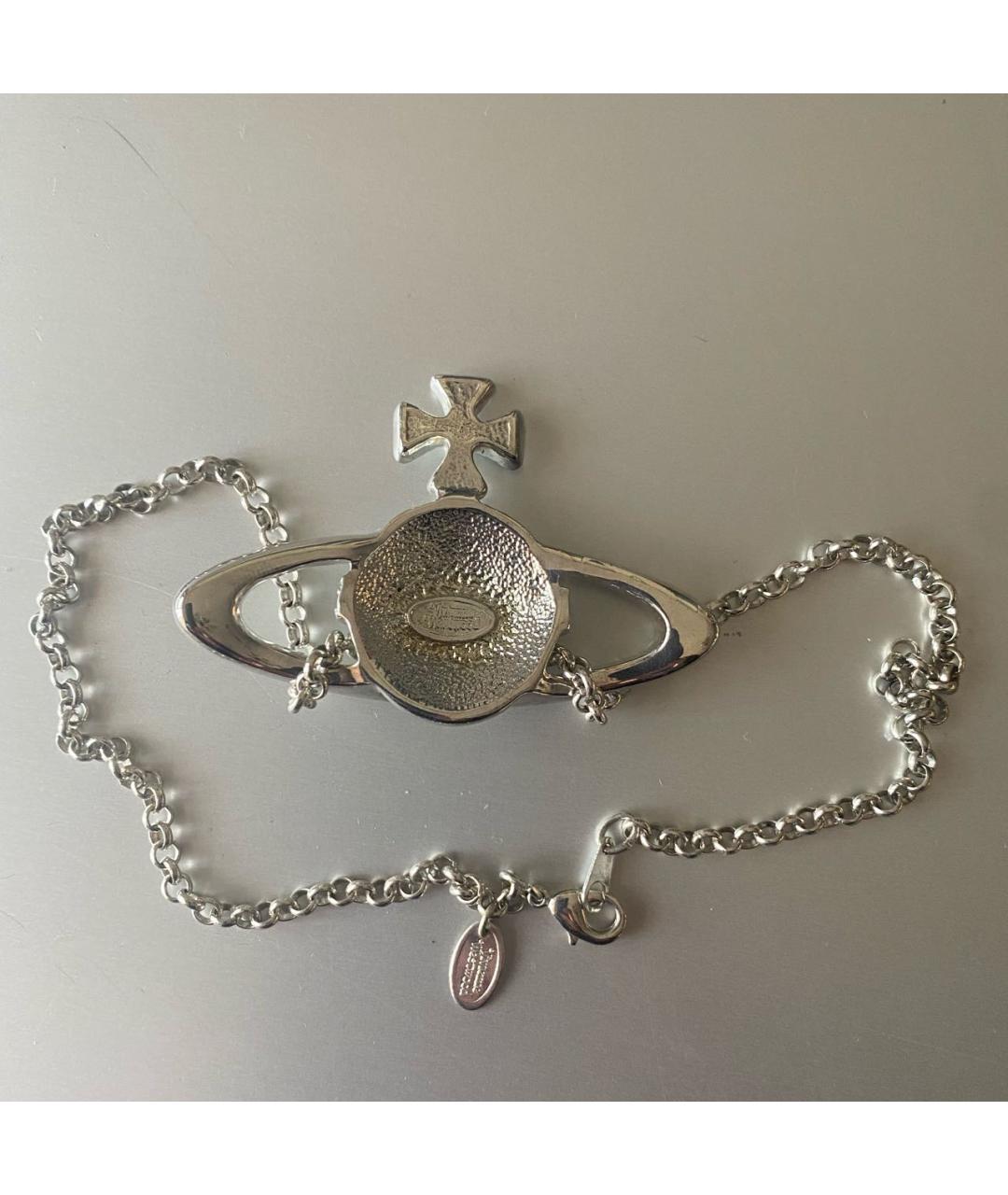 VIVIENNE WESTWOOD Серебряное металлическое колье, фото 4