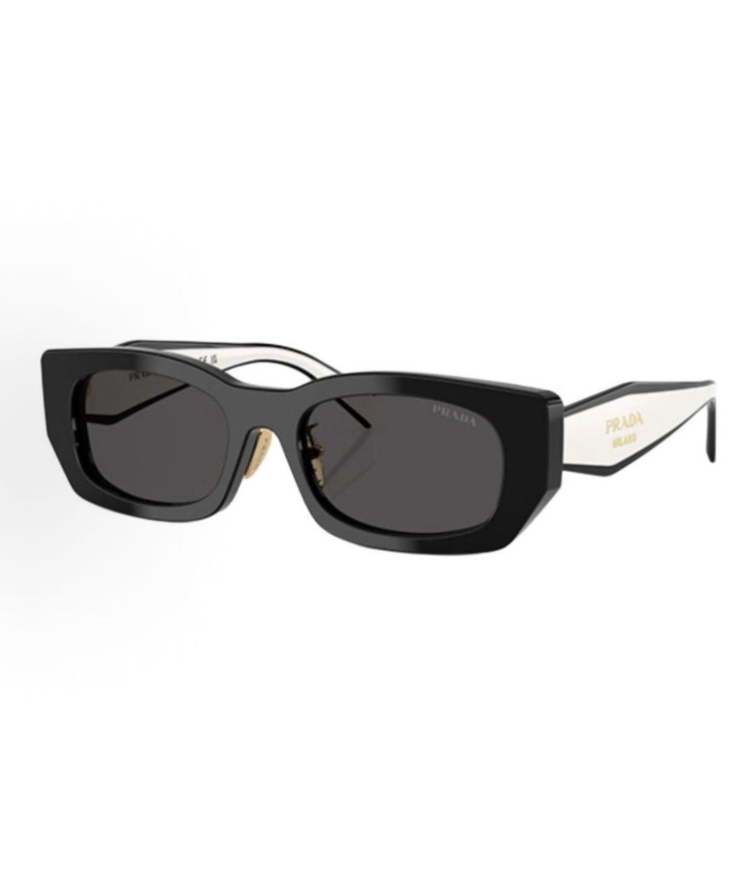 PRADA Черные пластиковые солнцезащитные очки, фото 4