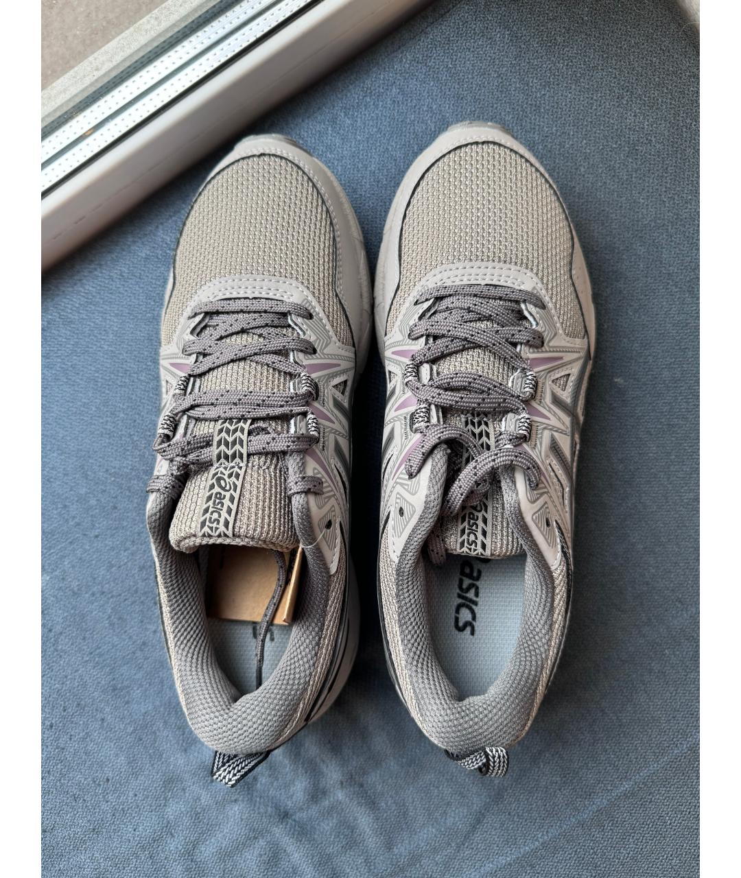 ASICS Бежевые текстильные кроссовки, фото 4