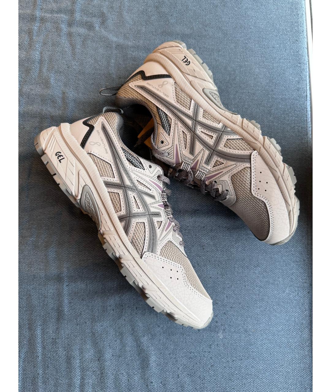 ASICS Бежевые текстильные кроссовки, фото 2