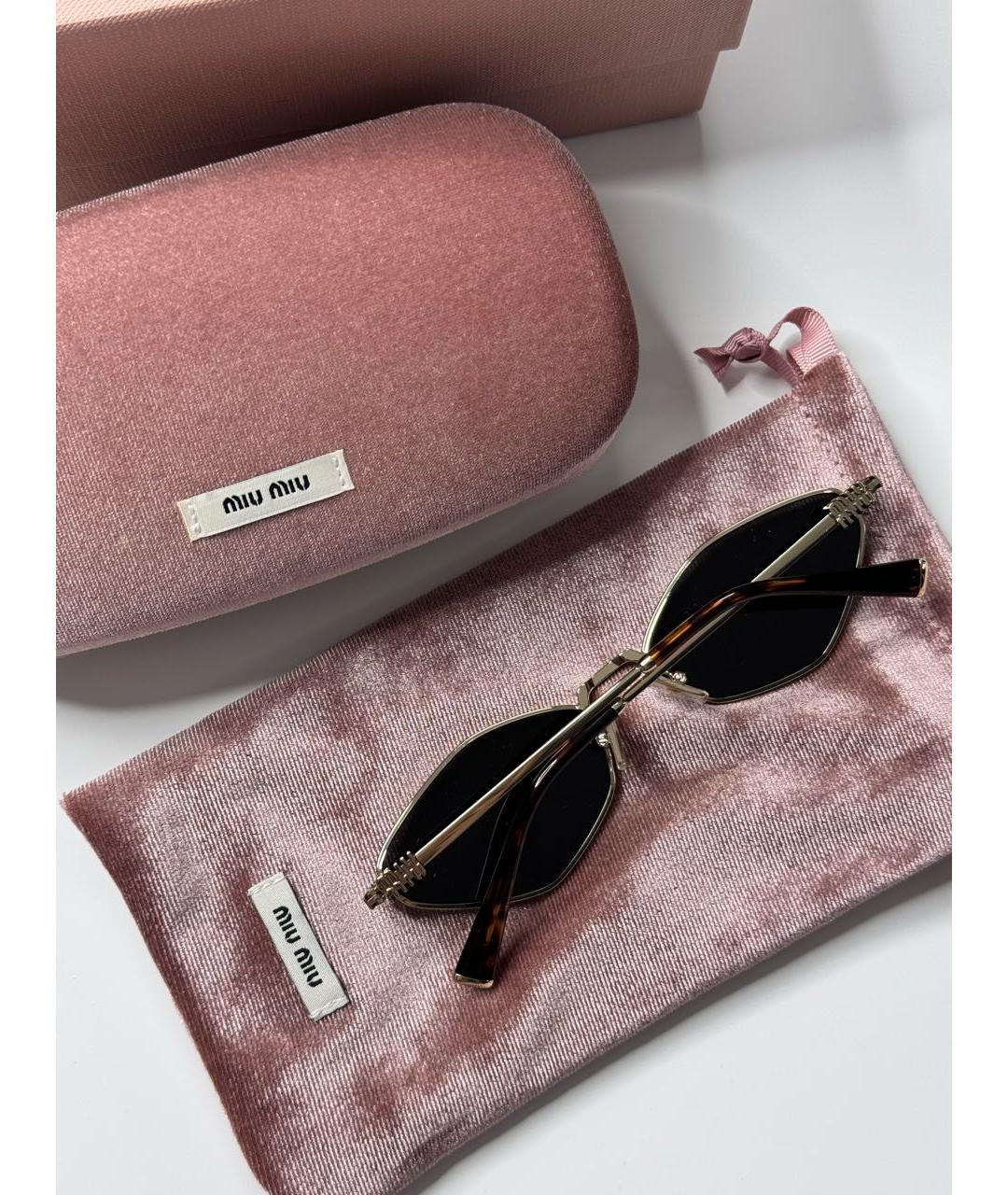 MIU MIU Металлические солнцезащитные очки, фото 3