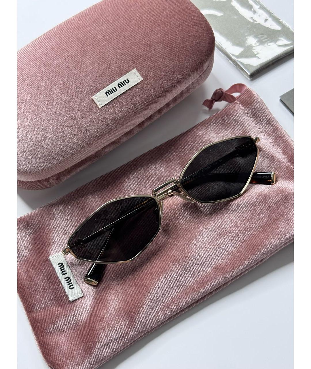 MIU MIU Металлические солнцезащитные очки, фото 5