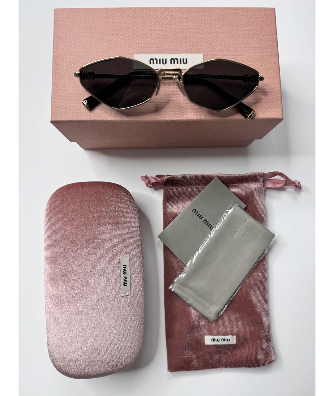 MIU MIU Металлические солнцезащитные очки, фото 2