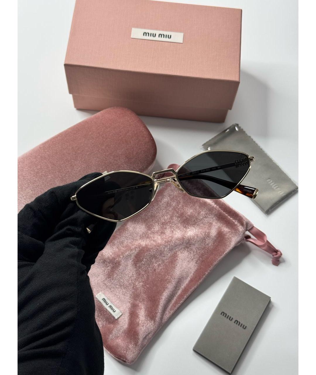 MIU MIU Металлические солнцезащитные очки, фото 4