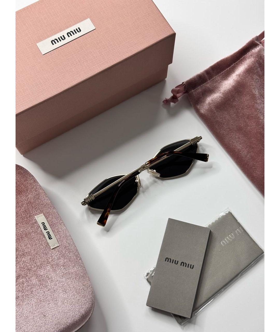 MIU MIU Металлические солнцезащитные очки, фото 6