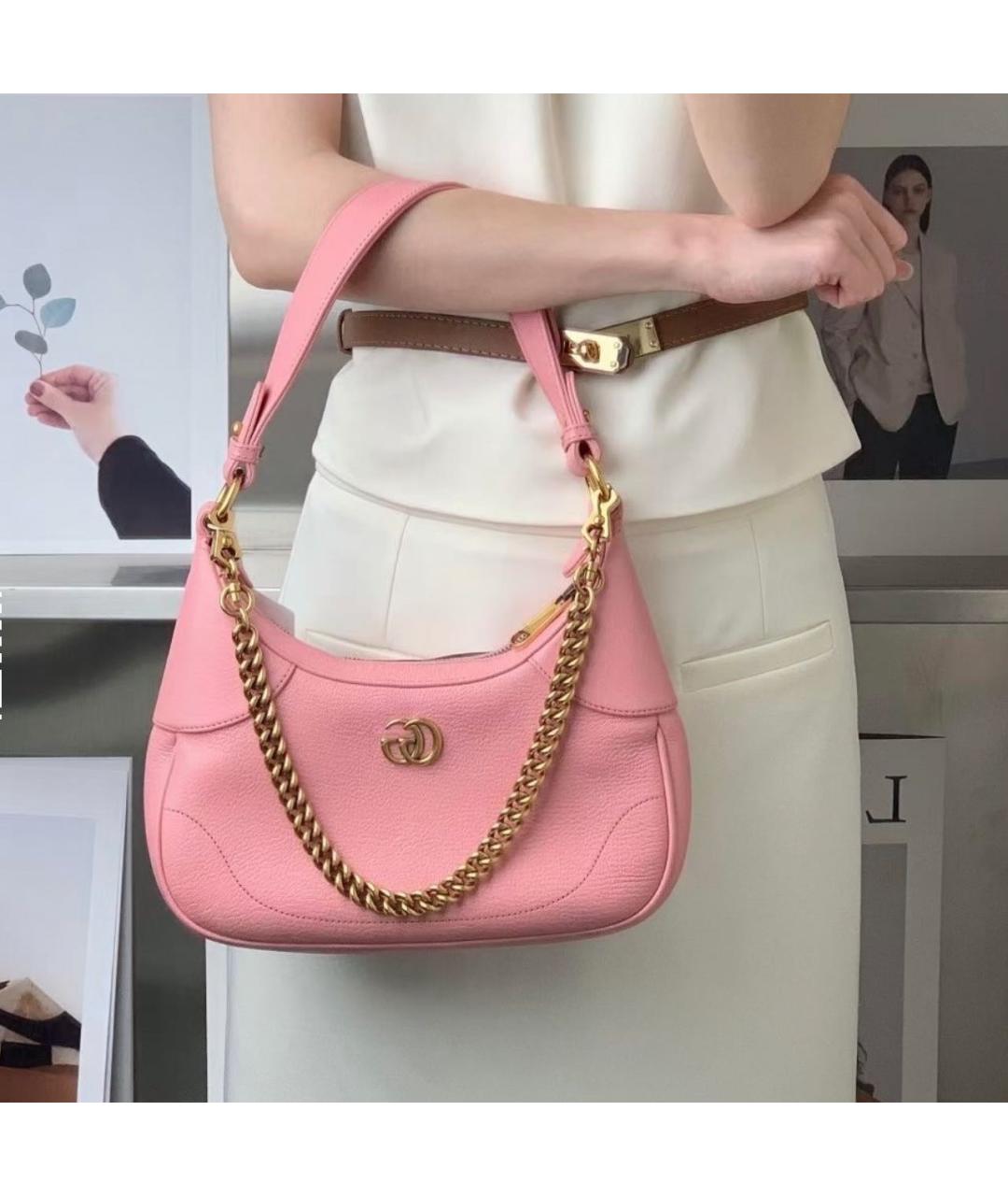 GUCCI Розовая сумка с короткими ручками, фото 5