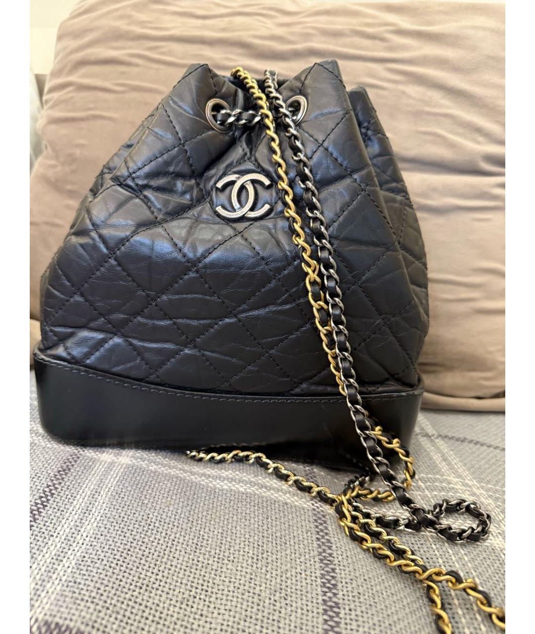 CHANEL Черный кожаный рюкзак, фото 9