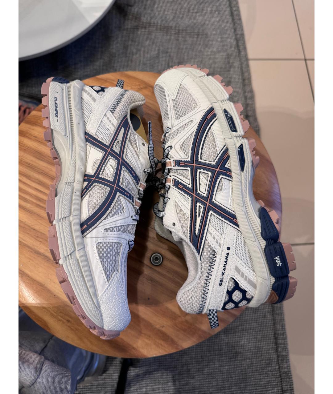 ASICS Белые текстильные кроссовки, фото 5