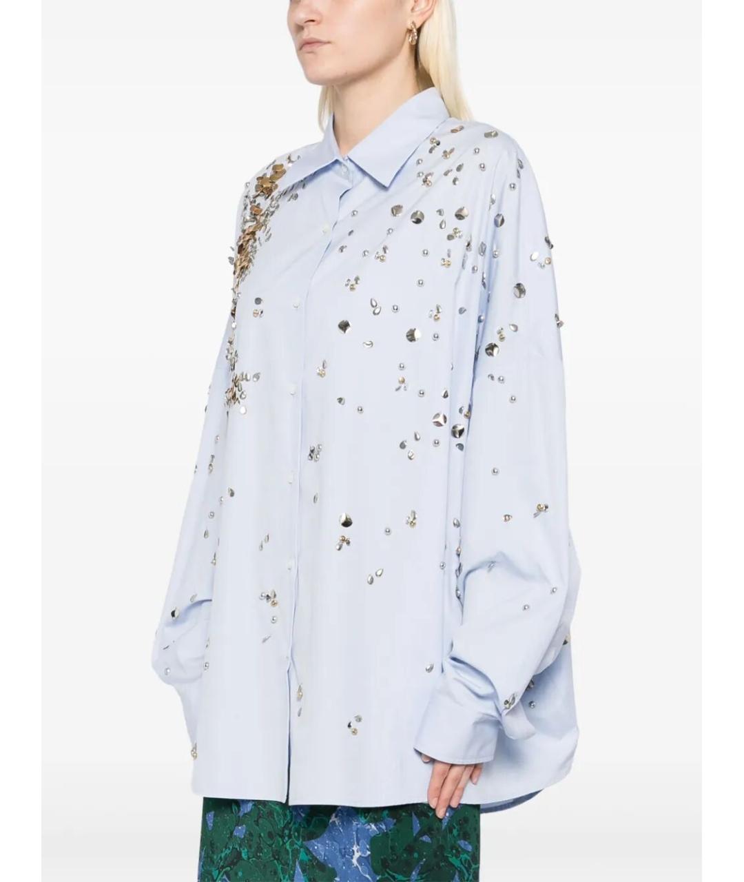 DRIES VAN NOTEN Голубая хлопковая рубашка, фото 2