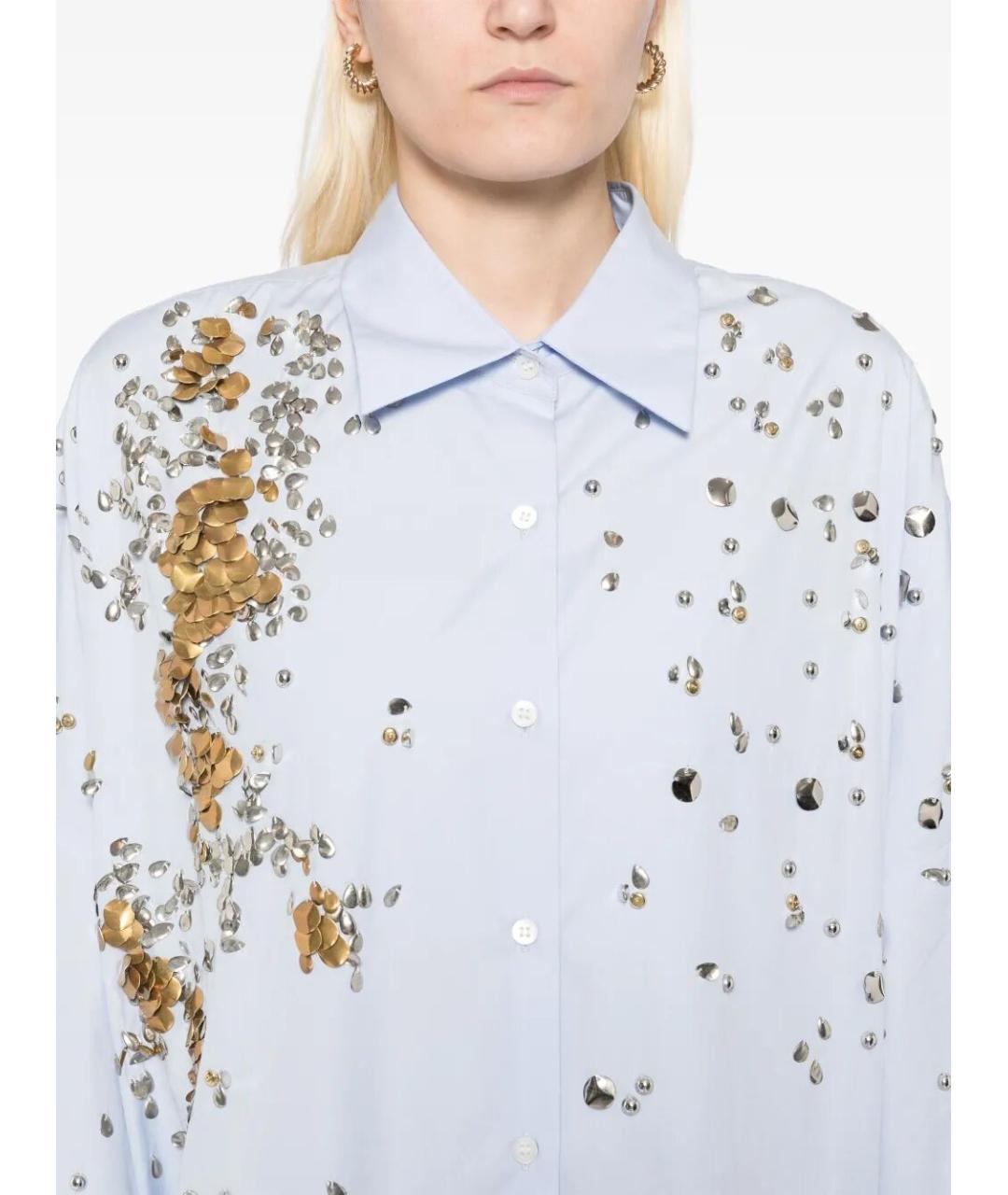 DRIES VAN NOTEN Голубая хлопковая рубашка, фото 4