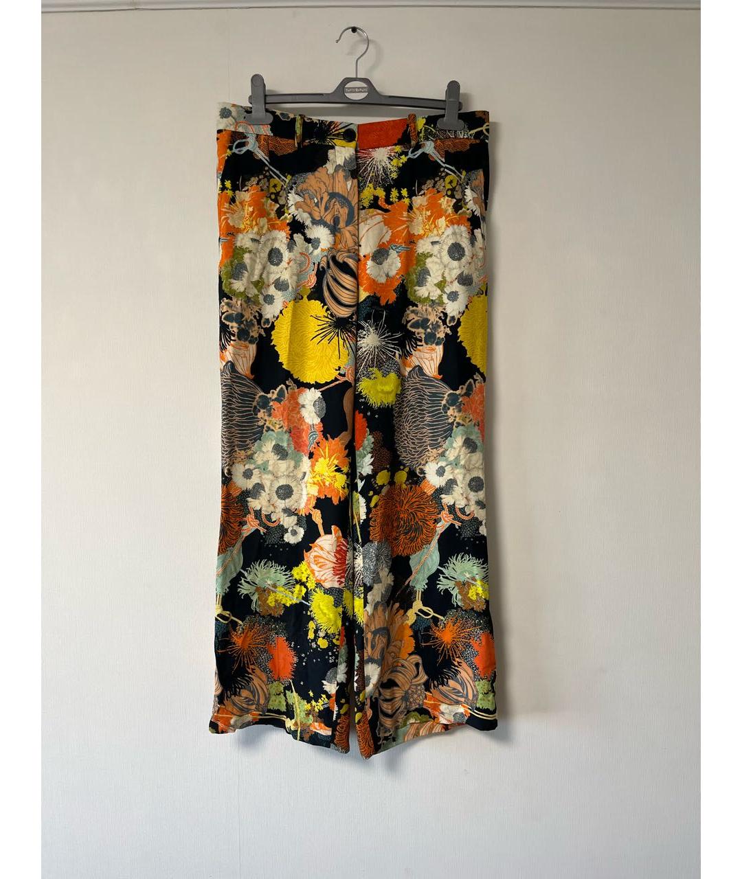 DRIES VAN NOTEN Мульти вискозные прямые брюки, фото 8