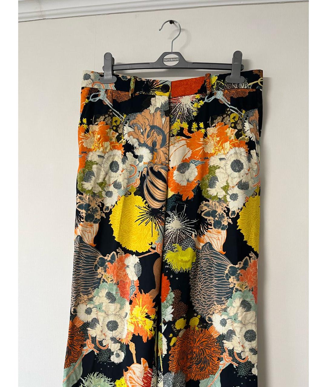 DRIES VAN NOTEN Мульти вискозные прямые брюки, фото 4