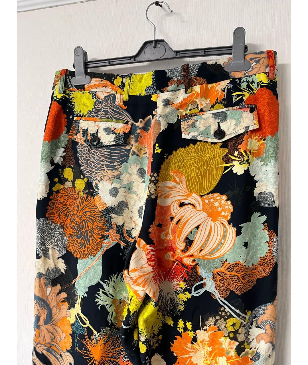 DRIES VAN NOTEN Мульти вискозные прямые брюки, фото 5