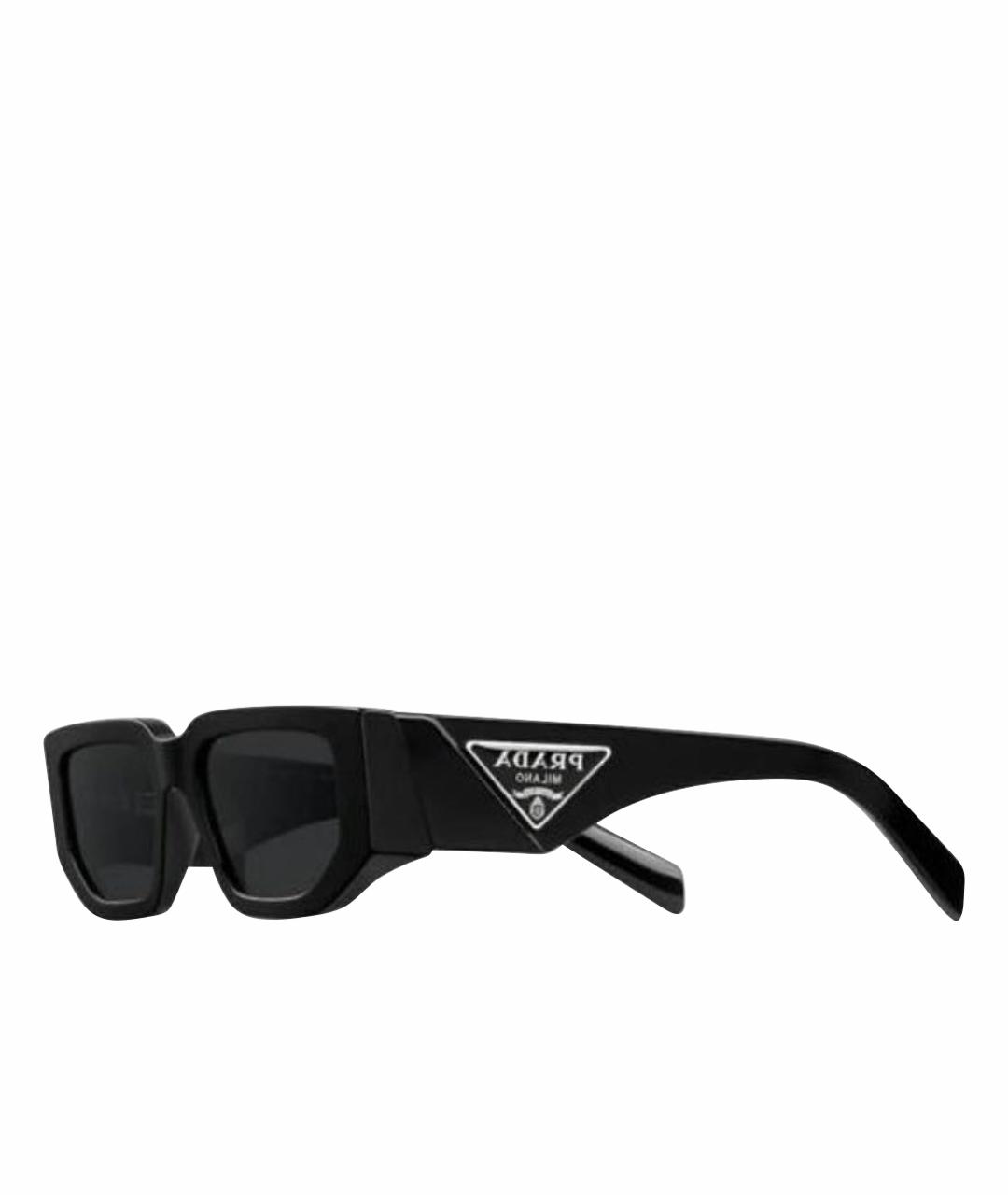 PRADA Черные пластиковые солнцезащитные очки, фото 1