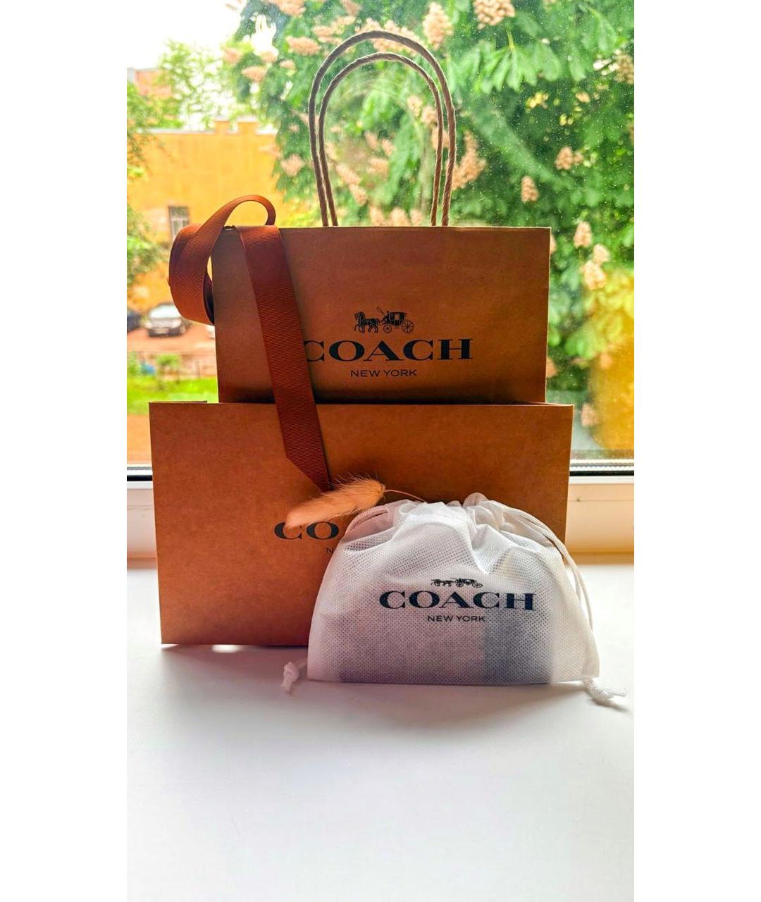 COACH Коричневый кардхолдер, фото 3