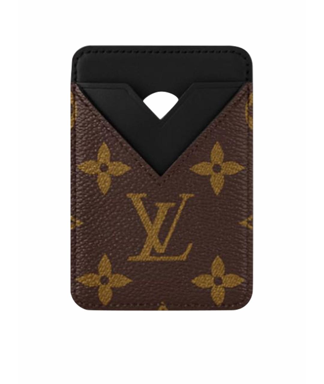 LOUIS VUITTON Коричневый кожаный кардхолдер, фото 5