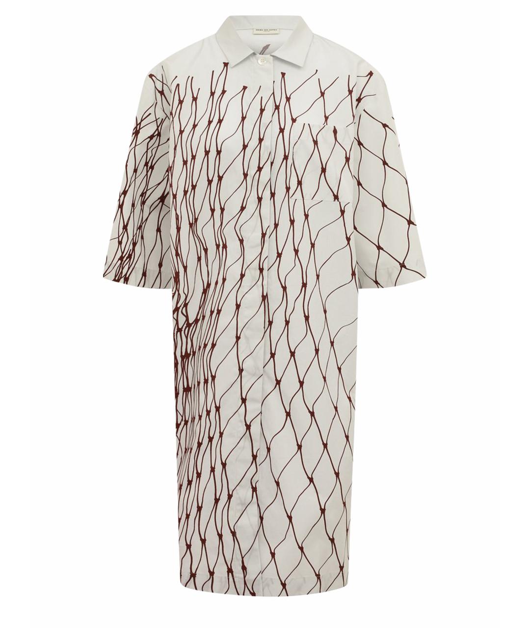 DRIES VAN NOTEN Белое хлопковое повседневное платье, фото 1