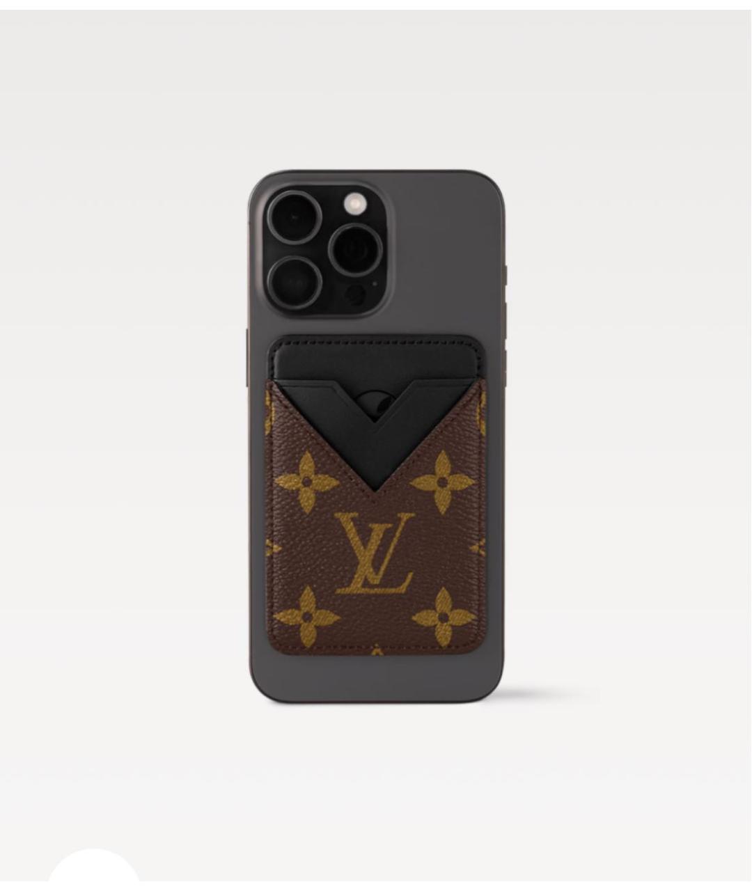 LOUIS VUITTON Коричневый кожаный кардхолдер, фото 3