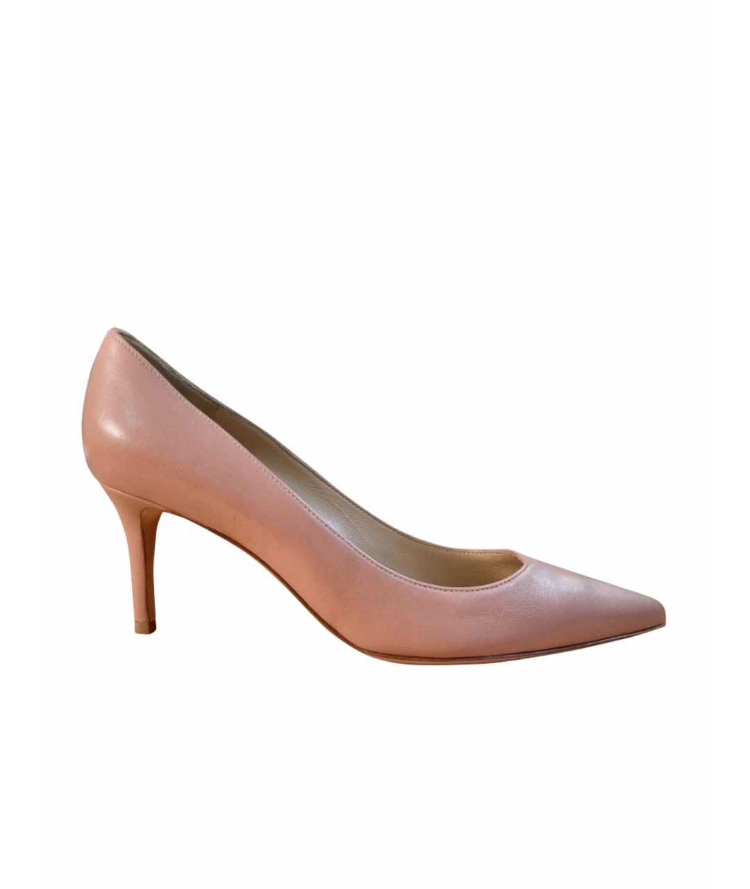 GIANVITO ROSSI Розовые кожаные туфли, фото 1
